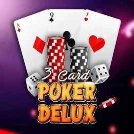 Three Card Poker Delux casino game by Urgent Games – featured logo at Vipzino Casino